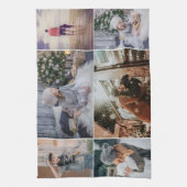 家族モダン6フォトコラージュキープサケ キッチンタオル (縦)