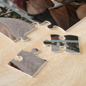 家族モダン6フォトコラージュセージ緑のキープサケ ジグソーパズル (側面)