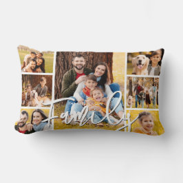 家族モダン7フォトコラージスクリプト ランバークッション