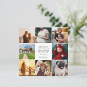 家族モダン8フォトコラージクリスマスススススクエア シーズンカード (スタンド正面)