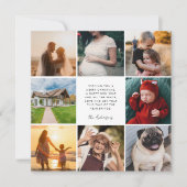 家族モダン8フォトコラージクリスマスススススクエア シーズンカード (正面)