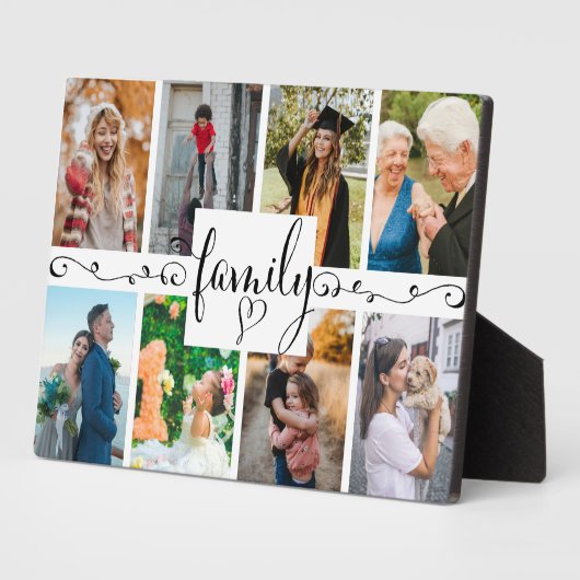 家族モダン8写真記念 フォトプラーク (側面)