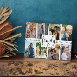 家族モダン8写真記念 フォトプラーク