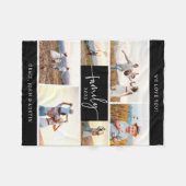 家族モダン フリースブランケット (正面(横))