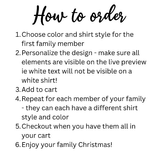 家族モノグラムののクリスマスシャツ Tシャツ