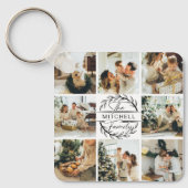 家族モノグラムのの写真コラージュ | モノグラムギフト キーホルダー (正面)
