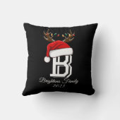 家族モノグラムの名サンタクロース クッション (裏面)