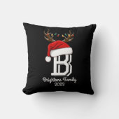 家族モノグラムの名サンタクロース クッション (正面)