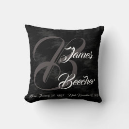 家族モノグラムの死の枕 クッション