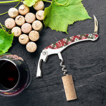 家族モノグラムクリスマスプレイド