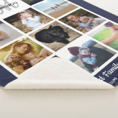 家族モノグラム写真コラージュ11インスタグラム写真 シェルパブランケット (3/4)