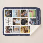 家族モノグラム写真コラージュ11インスタグラム写真 シェルパブランケット (正面(横))