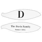 家族モノグラム名シンプル夏 バスケットボール (パネル)