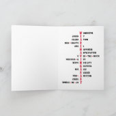 家族ユニークへの妊娠告知カード カード (内部)