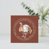 家族ユーモアのあると友人のための感謝祭祈りの言葉 招待状 (スタンド正面)