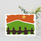 家族ライン懇親会の招待状 招待状 (スタンド正面)