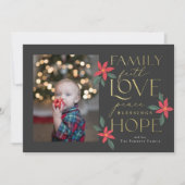 家族ラブホープ写真クリスマスカード シーズンカード (正面)