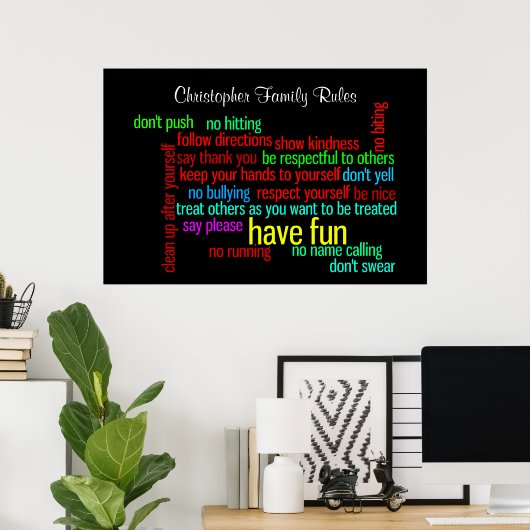 家族ルール ポスター (ホームオフィス)