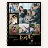 家族レシピの写真コラージュレシピ本 ノートブック (正面)