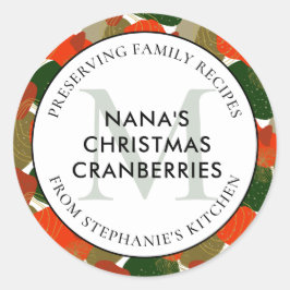 家族レシピクリスマスプレゼント ラウンドシール