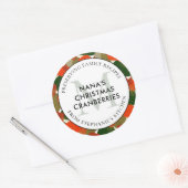 家族レシピクリスマスプレゼント ラウンドシール (封筒)