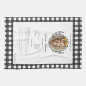 家族レシピ記念写真ギンガムキッチンタオル キッチンタオル (横)