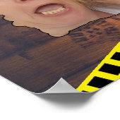 家族不気味写真ハロウィーン警告テープ ポスター (角)