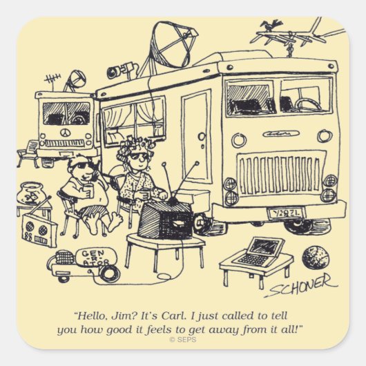 家族休暇 スクエアシール (正面)