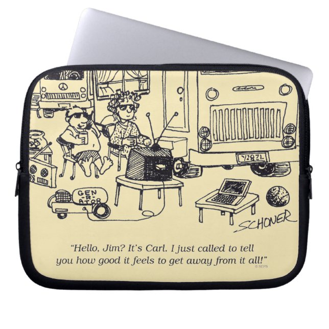 家族休暇 ラップトップスリーブ (正面)