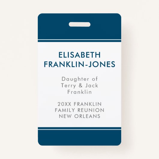 家族会のカスタムな色および文字 バッジ (正面)