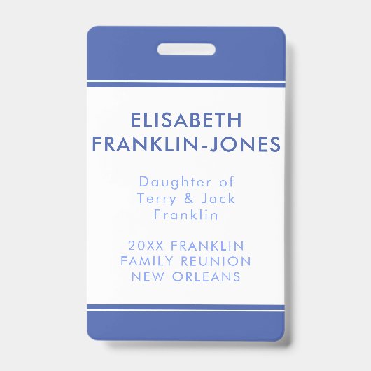 家族会のカスタムな色および文字 バッジ (Front)