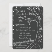 家族会のシンプルな系譜 招待状 (正面)