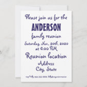 家族会のデザイン セーブザデート (裏面)