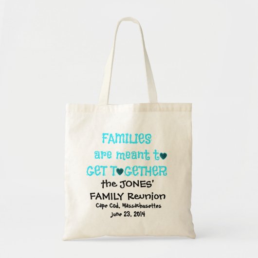 家族会のトート、黒及び水 トートバッグ (正面)