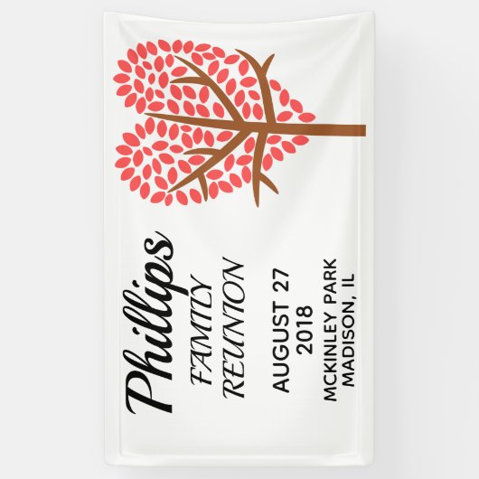 家族会のハートの木 横断幕 (縦)