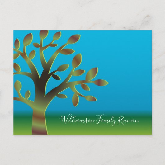 家族会のバーベキューのピクニック招待状の招待 インビテーションポストカード (正面)