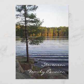 家族会のパーティの招待状の森林 招待状