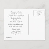 家族会のラベンダーの背景 インビテーションポストカード (裏面)