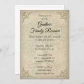 家族会のヴィンテージの木の招待状 招待状 (正面/裏面)