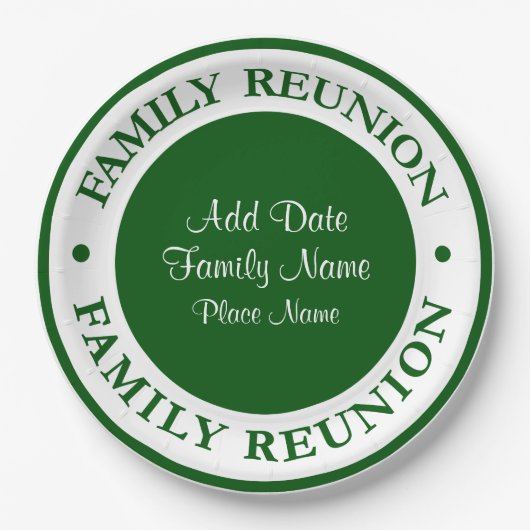 家族会の使い捨て可能なプレート ペーパープレート (正面)