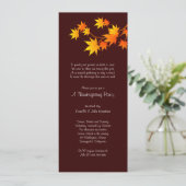 家族会の感謝祭のディナー・パーティ 招待状 (スタンド正面)