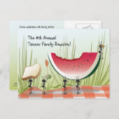 家族会の招待状の郵便はがき インビテーションポストカード (正面/裏面)