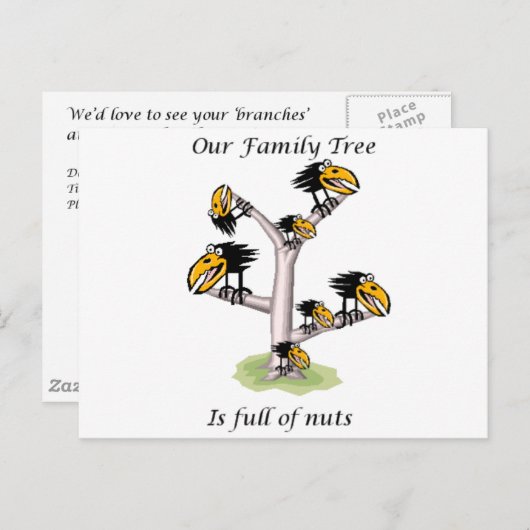 家族会の招待状 インビテーションポストカード (正面/裏面)