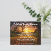 家族会の日の出の写真 インビテーションポストカード (スタンド正面)