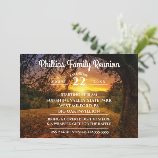 家族会の日の出の写真 招待状 (スタンド正面)