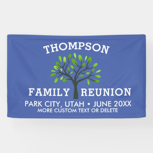 家族会の木の名前をカスタムするの位置の日付 横断幕 (横)