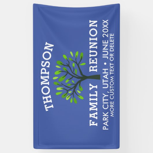 家族会の木の名前をカスタムするの位置の日付 横断幕 (縦)