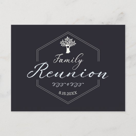 家族会の木の招待状 インビテーションポストカード (正面)