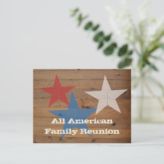 家族会の郵便はがきの招待状 インビテーションポストカード (スタンド正面)