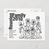 家族会の2010年の着色の招待 インビテーションポストカード (正面/裏面)